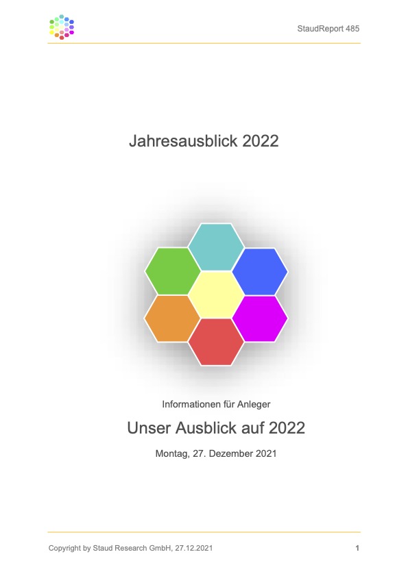 Cover des Jahresausblick 2022 von StaudResearch